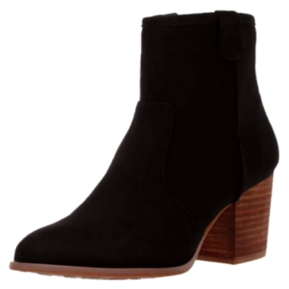 Carlos black suede side zip booties sz 10 NWT